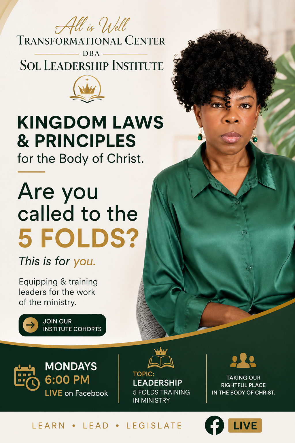 Kingdom Laws & Principles — The 5 Folds cohort flyer